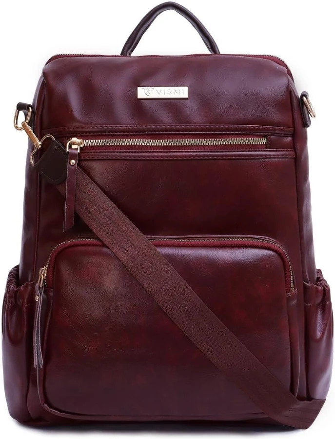 Premium Brown Leather Backpack for Office & Travel